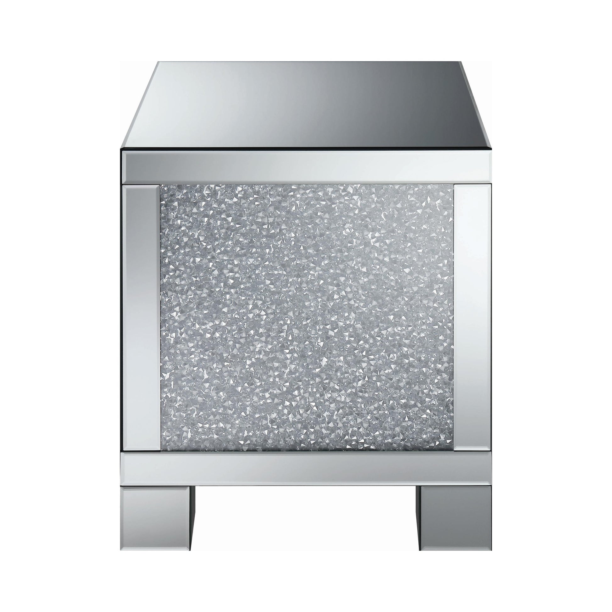 Coaster Furniture Gillian 722497 Rectangular Mirrored Acrylic Side End Table - Silver IMAGE 2
