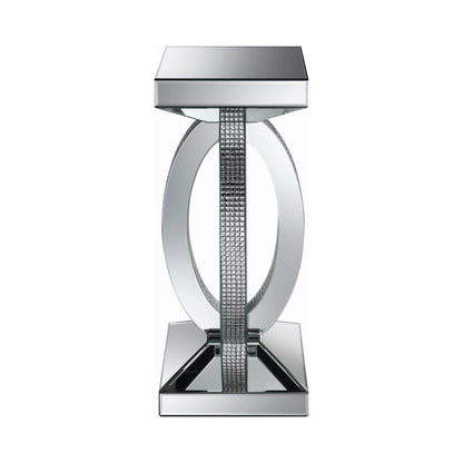 Coaster Furniture Amalia 722517 Square Mirrored Acrylic Crystal Side End Table - Silver IMAGE 2