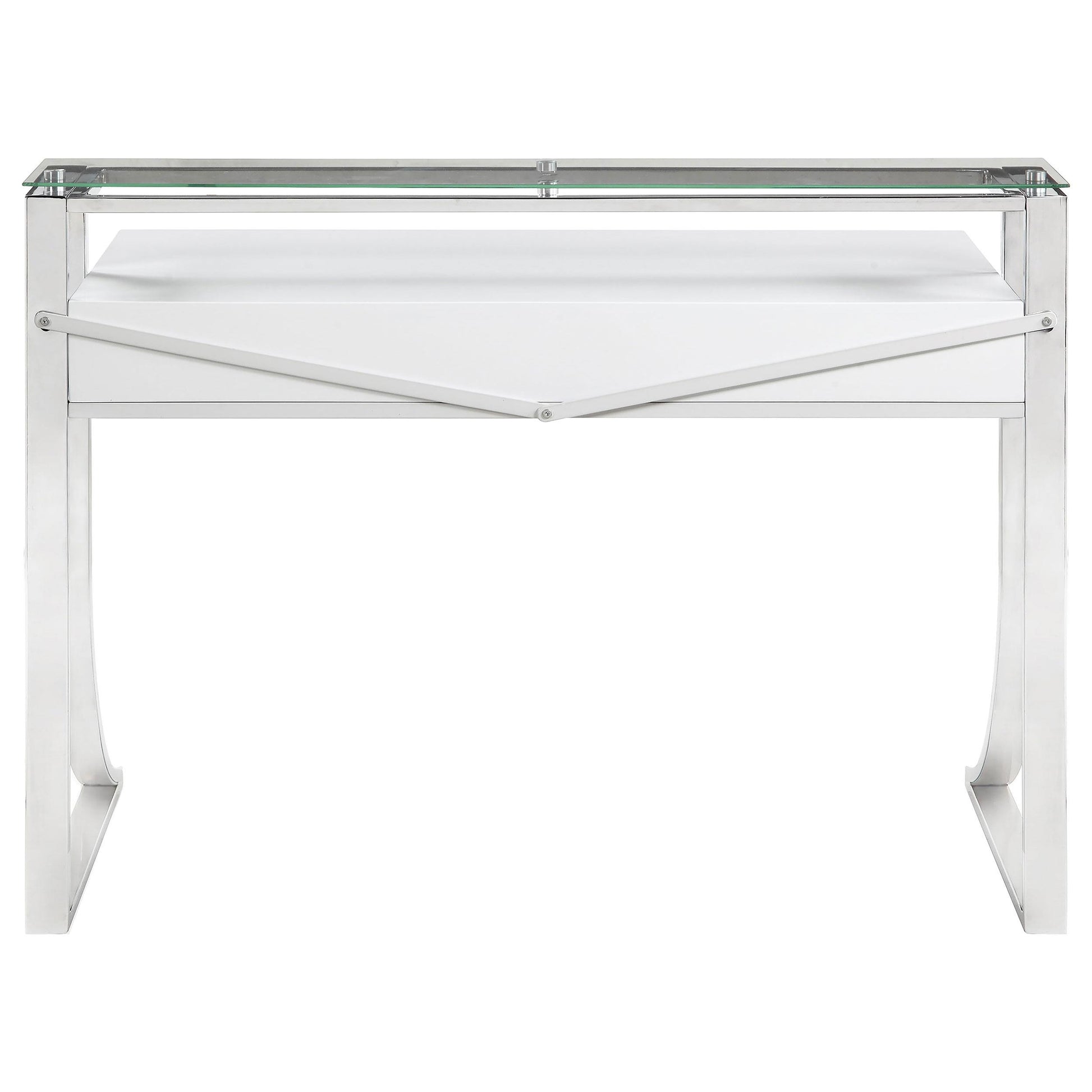 Coaster Furniture Gemma 802141 48-inch 2-Drawer Writing Desk - White High Gloss IMAGE 6