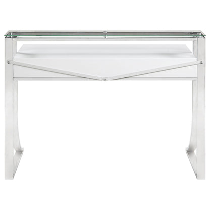 Coaster Furniture Gemma 802141 48-inch 2-Drawer Writing Desk - White High Gloss IMAGE 6