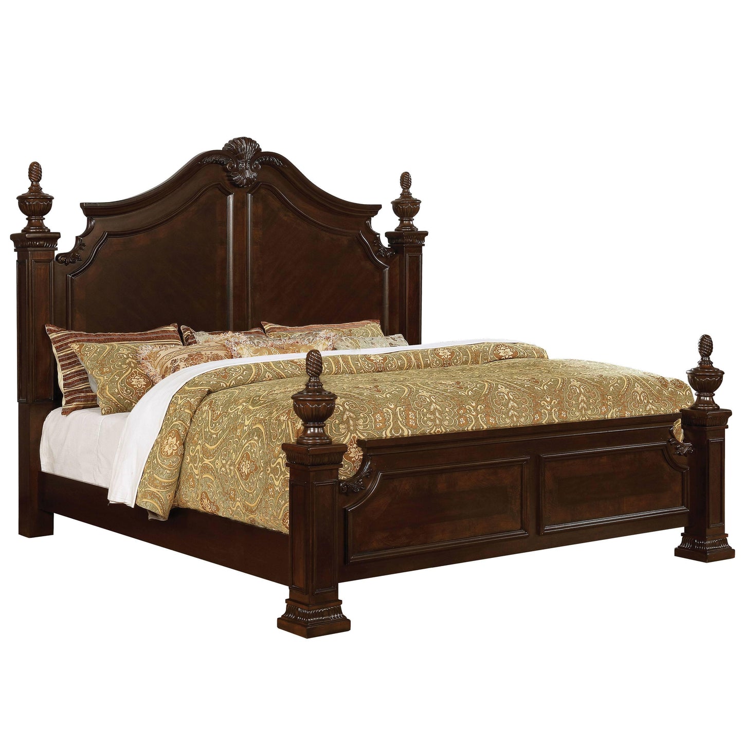  Furniture of America Hesperos King Poster Bed CM7798CH-EK-BED IMAGE 1