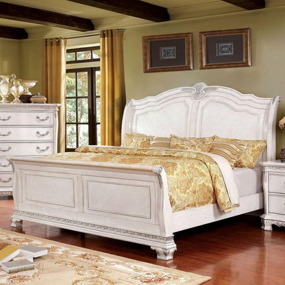  Furniture of America Isidora California King Sleigh Bed CM7799WH-CK-BED IMAGE 2