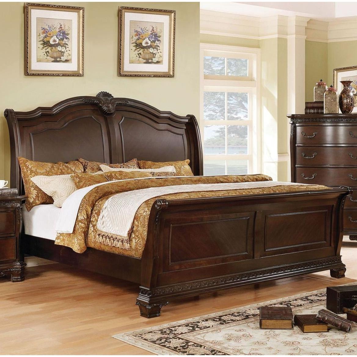  Furniture of America Isidora Queen Sleigh Bed CM7799CH-Q-BED IMAGE 2