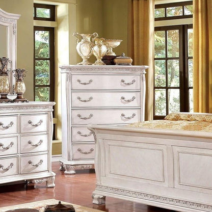 Furniture of America Hesperos 5-Drawer Chest CM7798WH-C IMAGE 2