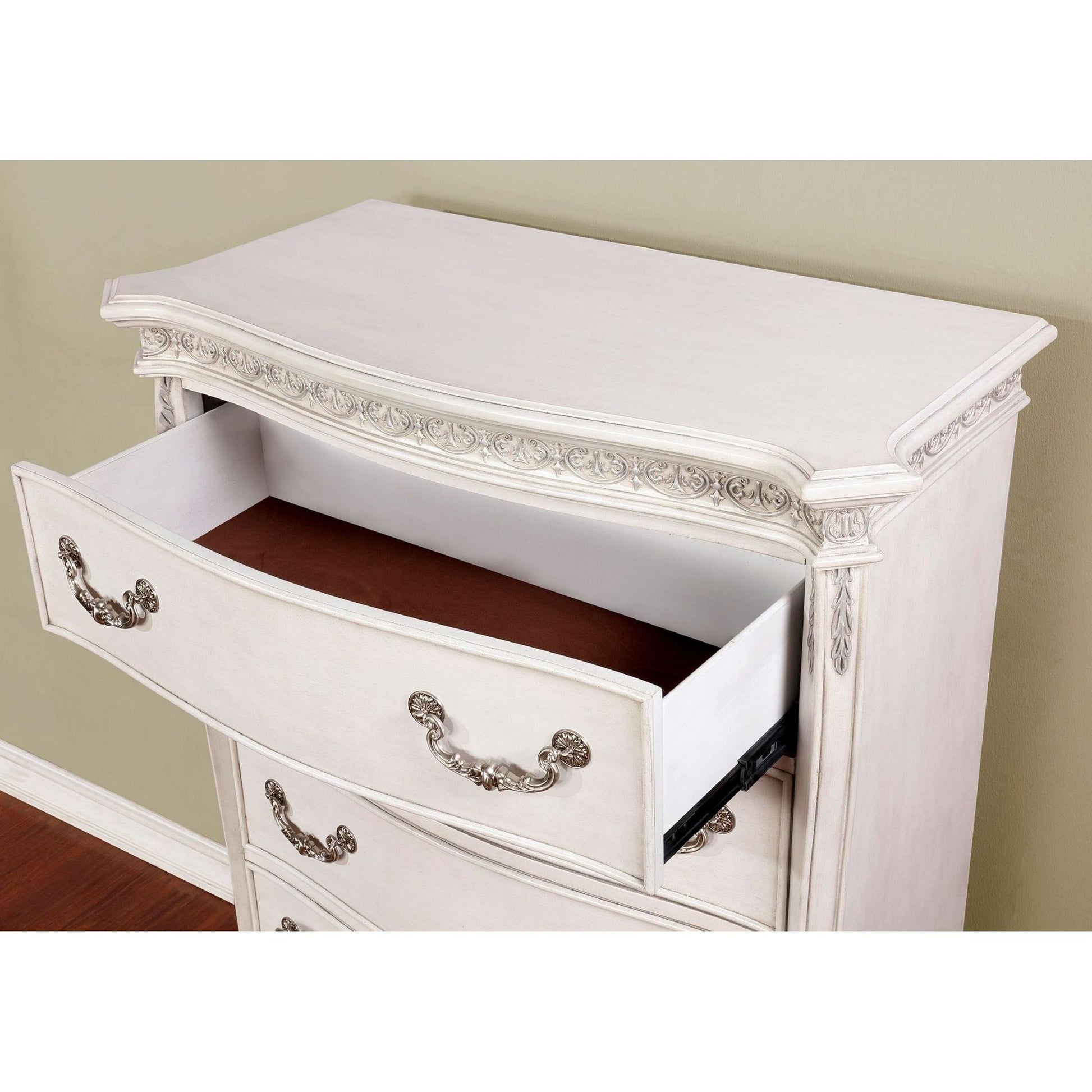  Furniture of America Hesperos 5-Drawer Chest CM7798WH-C IMAGE 3