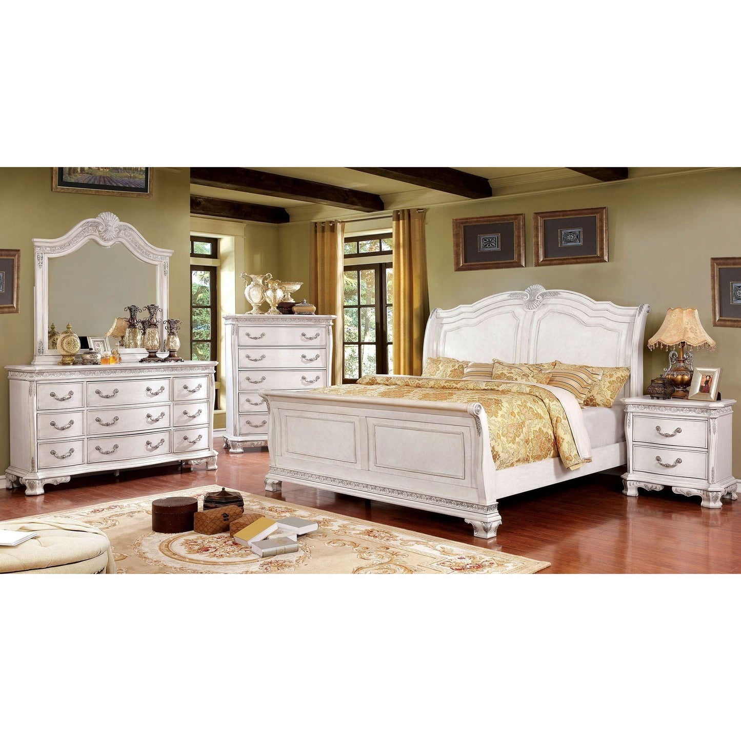  Furniture of America Hesperos 5-Drawer Chest CM7798WH-C IMAGE 4