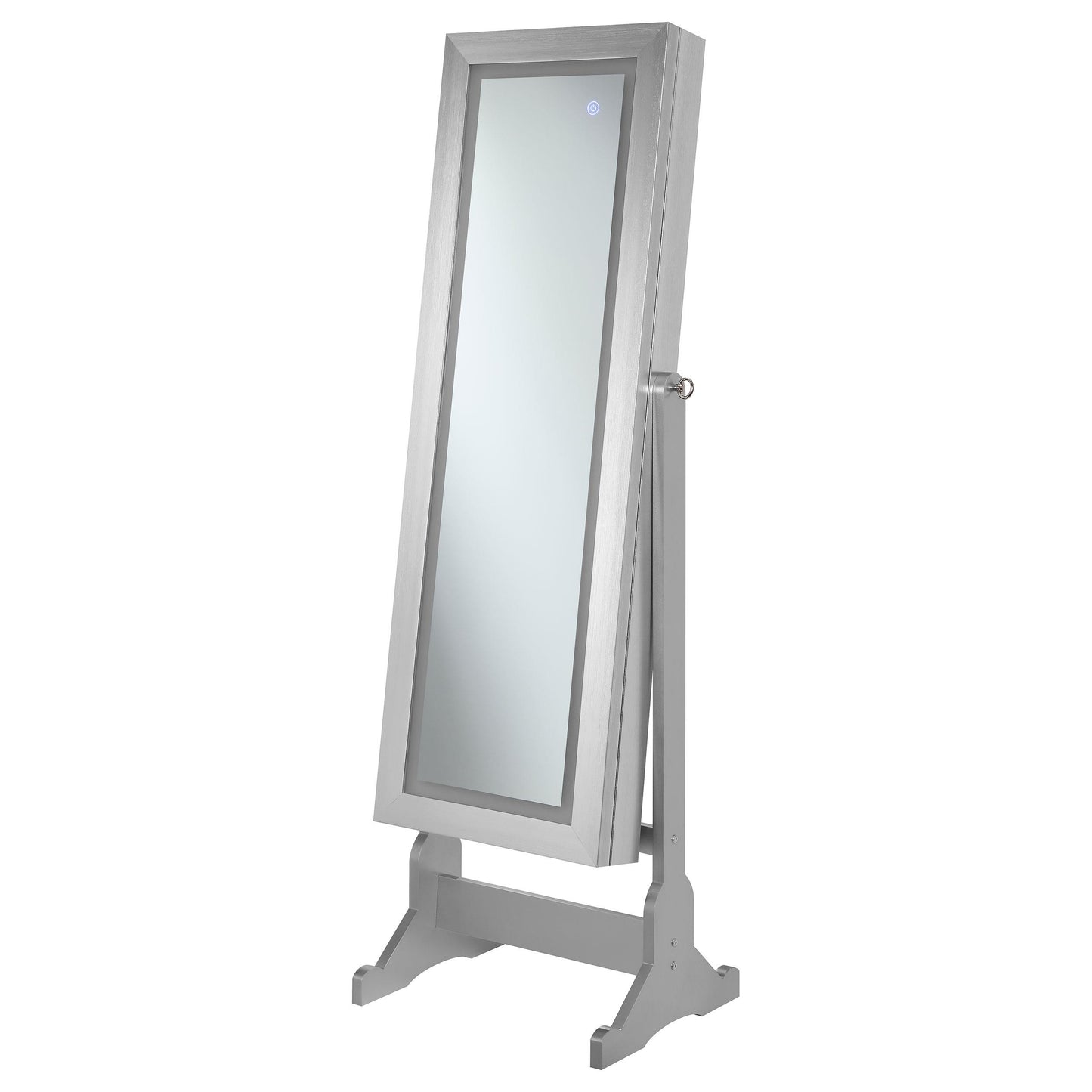 Coaster Furniture Moore 951017 Cheval Mirror with Jewelry Storage - Silver IMAGE 4