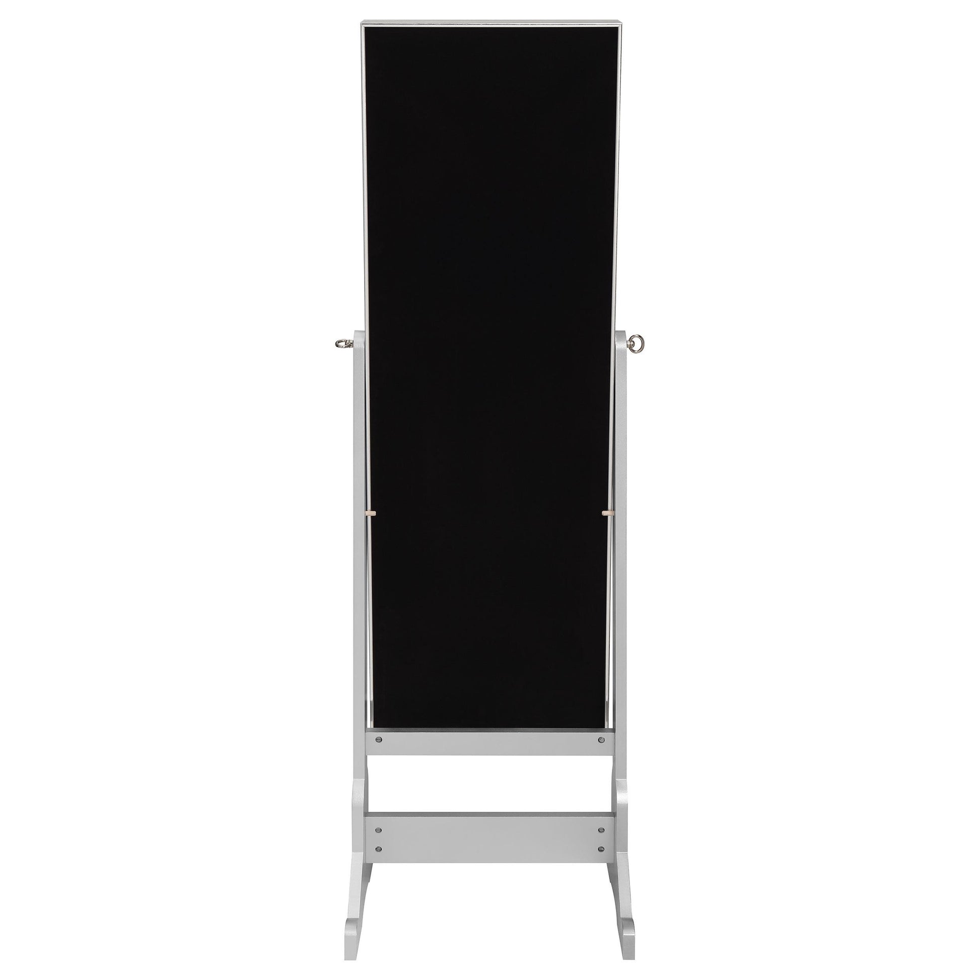 Coaster Furniture Moore 951017 Cheval Mirror with Jewelry Storage - Silver IMAGE 8