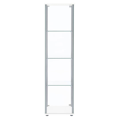 Coaster Furniture Bellatrix 951072 4-shelf Clear Glass Curio Cabinet - White IMAGE 6