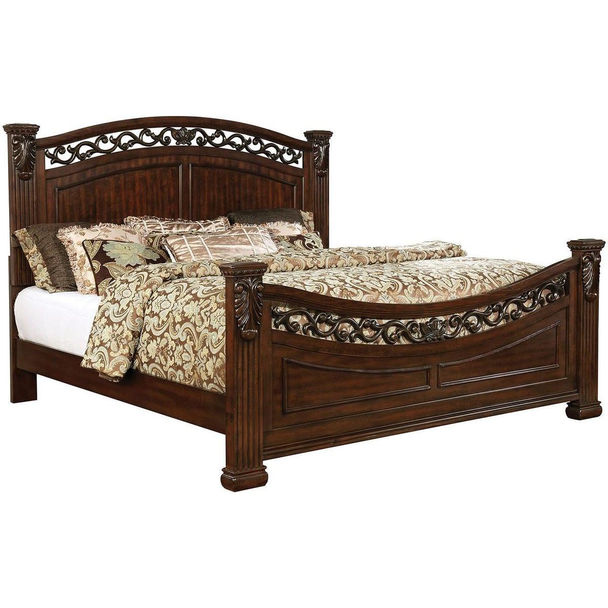  Furniture of America Cervantes King Poster Bed CM7730EK-BED IMAGE 1