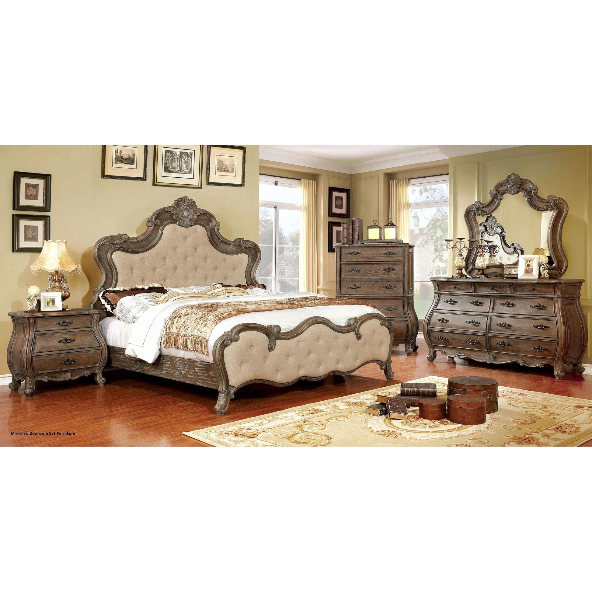  Furniture of America Cursa Dresser Mirror CM7664M IMAGE 4