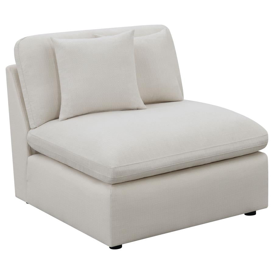Coaster Furniture Hobson 551453 Square Upholstered Ottoman - Ivory