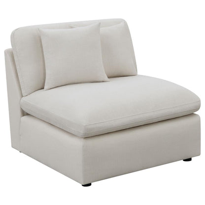 Coaster Furniture Hobson 551453 Square Upholstered Ottoman - Ivory