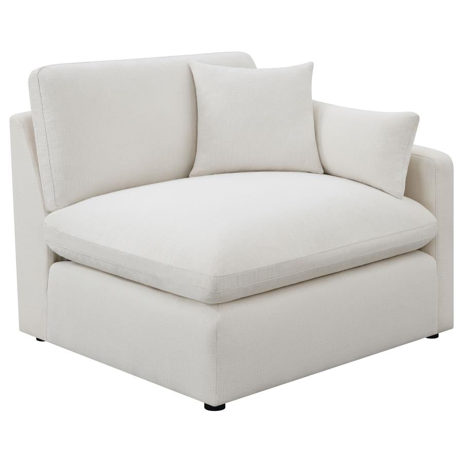 Coaster Furniture Hobson 551453 Square Upholstered Ottoman - Ivory