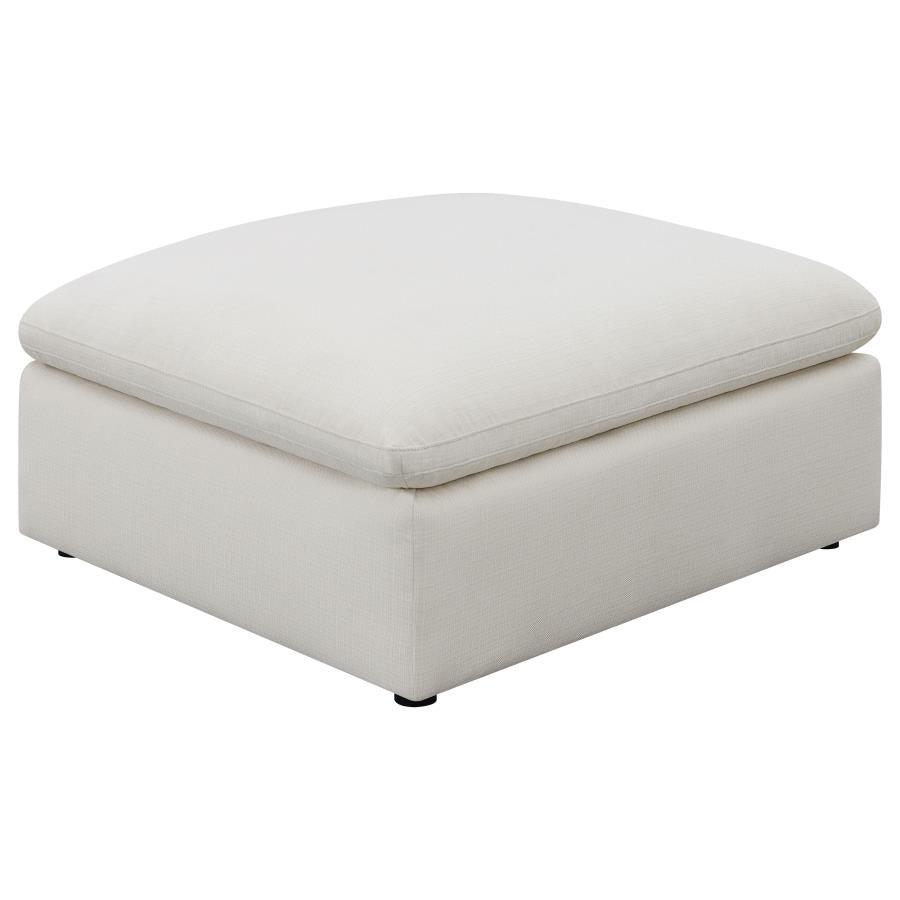 Coaster Furniture Hobson 551453 Square Upholstered Ottoman - Ivory