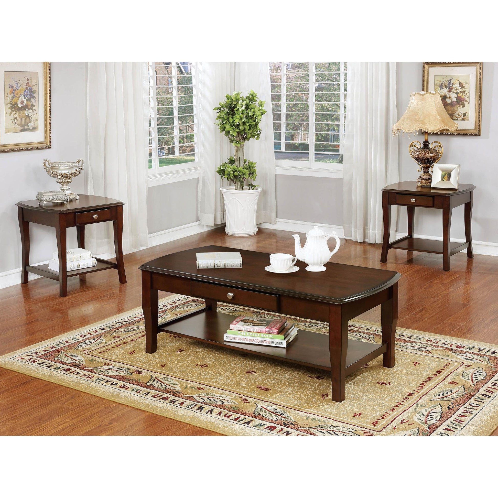  Furniture of America Lincoln Park Occasional Table Set CM4702-3PK IMAGE 2