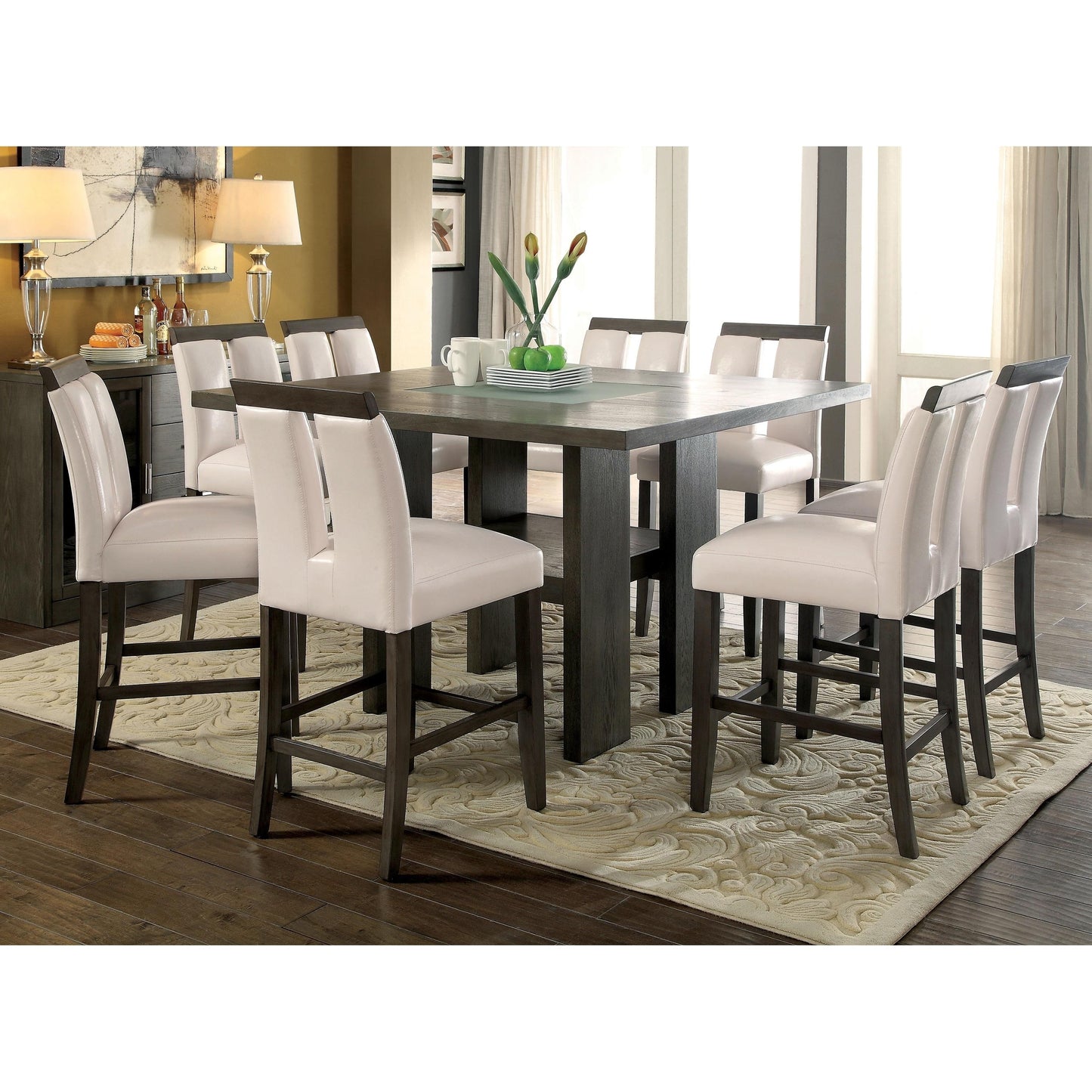  Furniture of America Luminar II Counter Height Chair CM3559GY-PC-2PK IMAGE 3