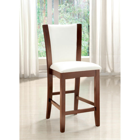  Furniture of America Manhattan Counter Height Dining Chair CM3710WH-PC-2PK IMAGE 1
