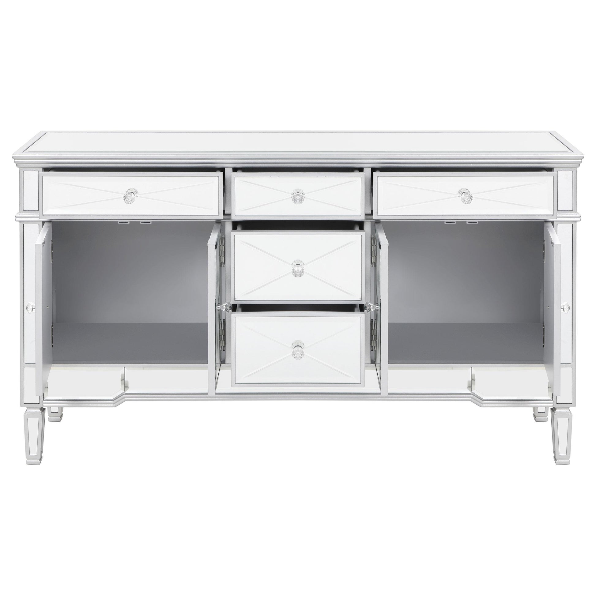Coaster Furniture Duchess 950849 5-Drawer Mirrored Storage Accent Cabinet - Silver IMAGE 2