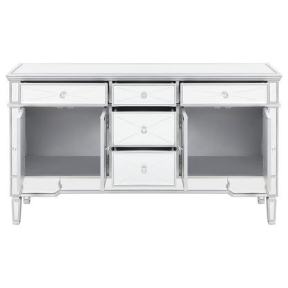 Coaster Furniture Duchess 950849 5-Drawer Mirrored Storage Accent Cabinet - Silver IMAGE 2