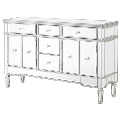 Coaster Furniture Duchess 950849 5-Drawer Mirrored Storage Accent Cabinet - Silver IMAGE 3