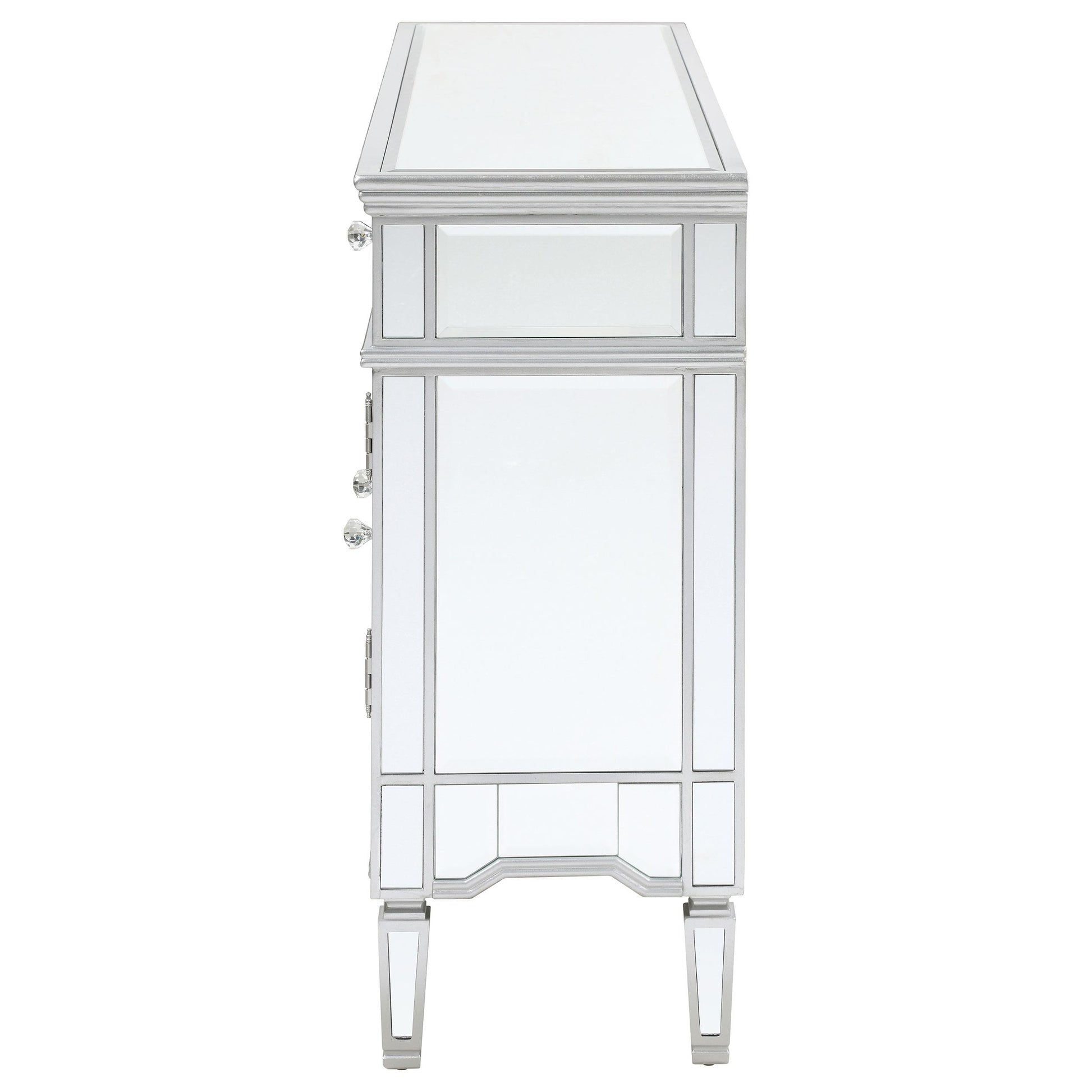 Coaster Furniture Duchess 950849 5-Drawer Mirrored Storage Accent Cabinet - Silver IMAGE 4