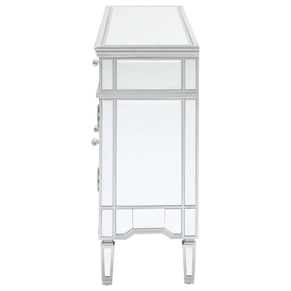 Coaster Furniture Duchess 950849 5-Drawer Mirrored Storage Accent Cabinet - Silver IMAGE 4