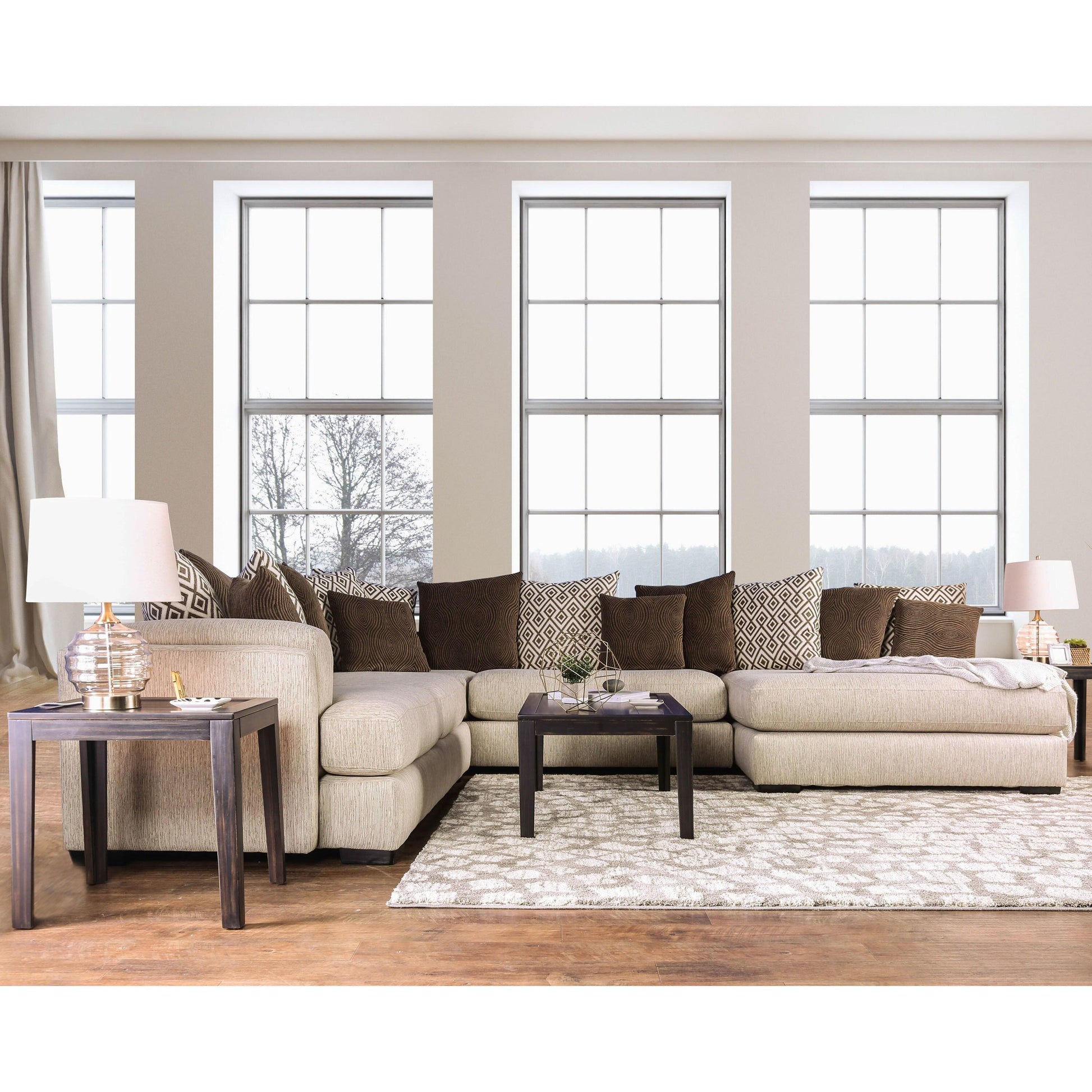  Furniture of America Giulianna Fabric 4 pc Sectional SM5180-SECT IMAGE 2