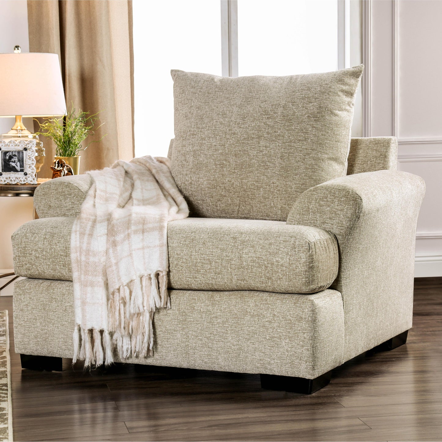  Furniture of America Anthea Stationary Fabric Chair SM5140-CH IMAGE 1