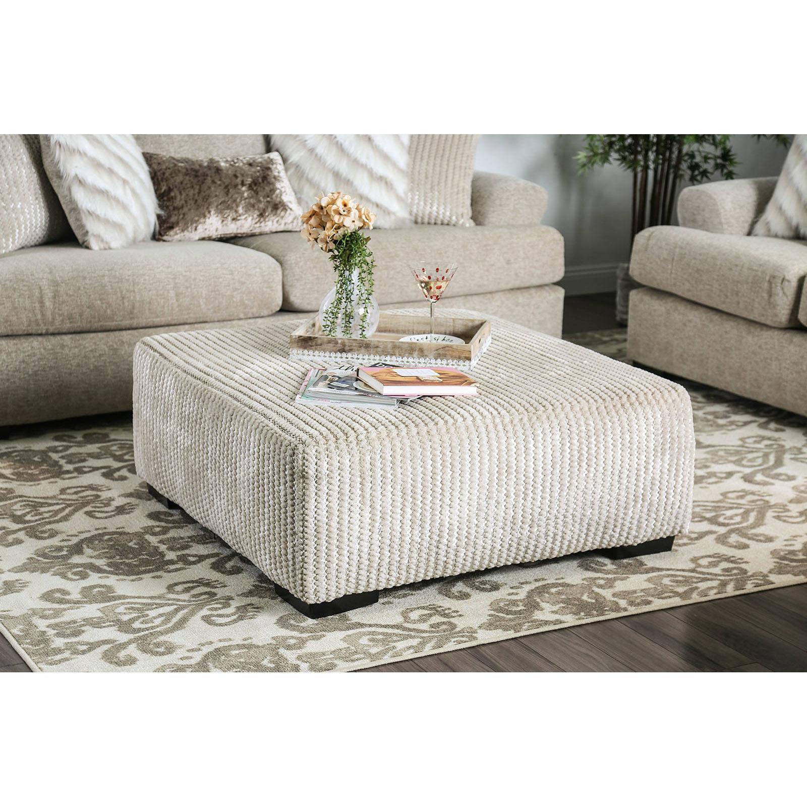  Furniture of America Anthea Fabric Ottoman SM5140-OT IMAGE 2