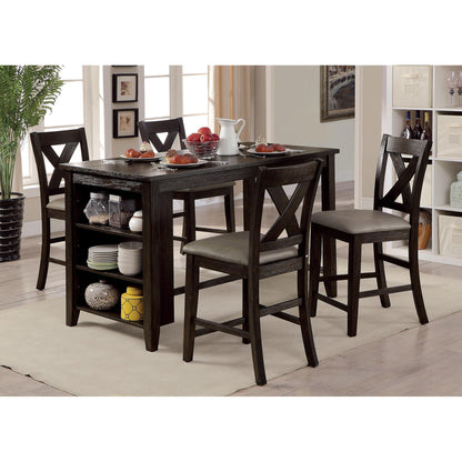  Furniture of America Lana Counter Height Table with Trestle Base CM3153PT IMAGE 4