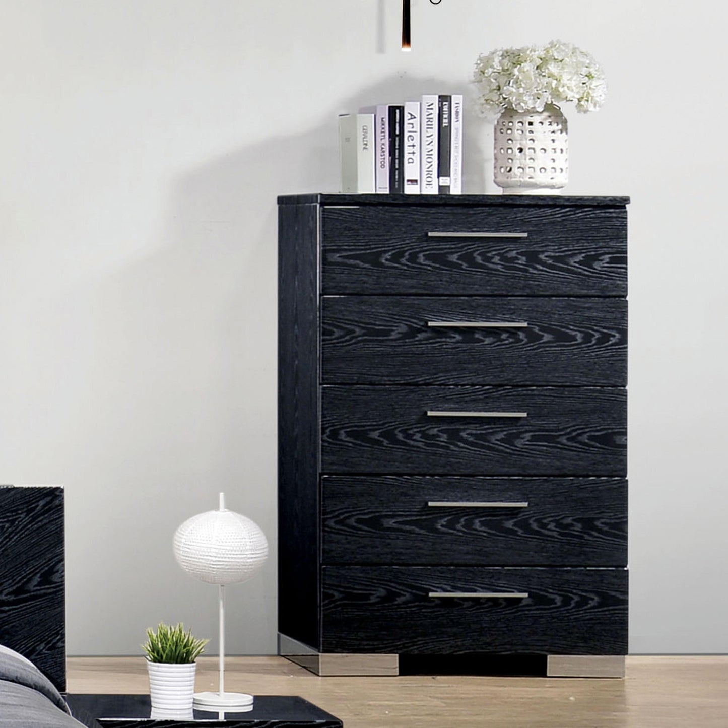  Furniture of America Christie 5-Drawer Chest CM7550BK-C IMAGE 2