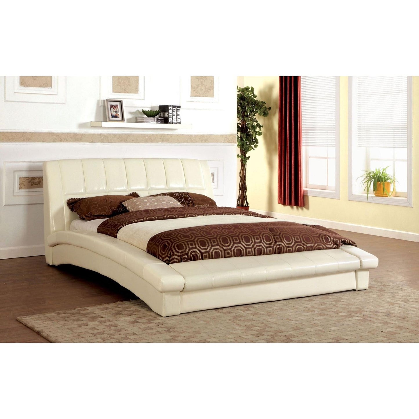  Furniture of America Vizela California King Upholstered Platform Bed CM7604IV-CK-BED IMAGE 5