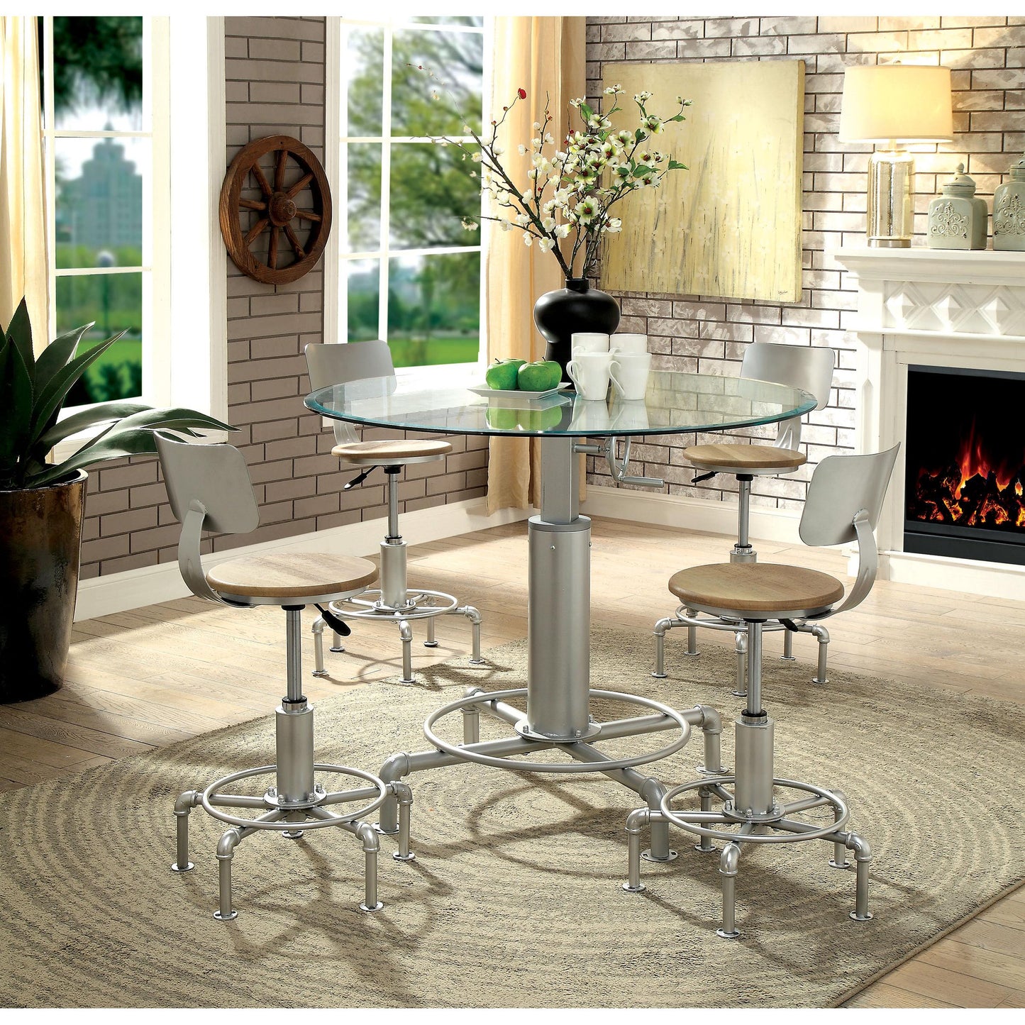 Furniture of America Helene Adjustable Height Dining Chair CM3378SC-2PK IMAGE 8