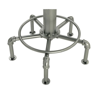  Furniture of America Round Helene Adjustable Height Dining Table with Glass Top and Pedestal Base CM3378RT-TABLE IMAGE 4
