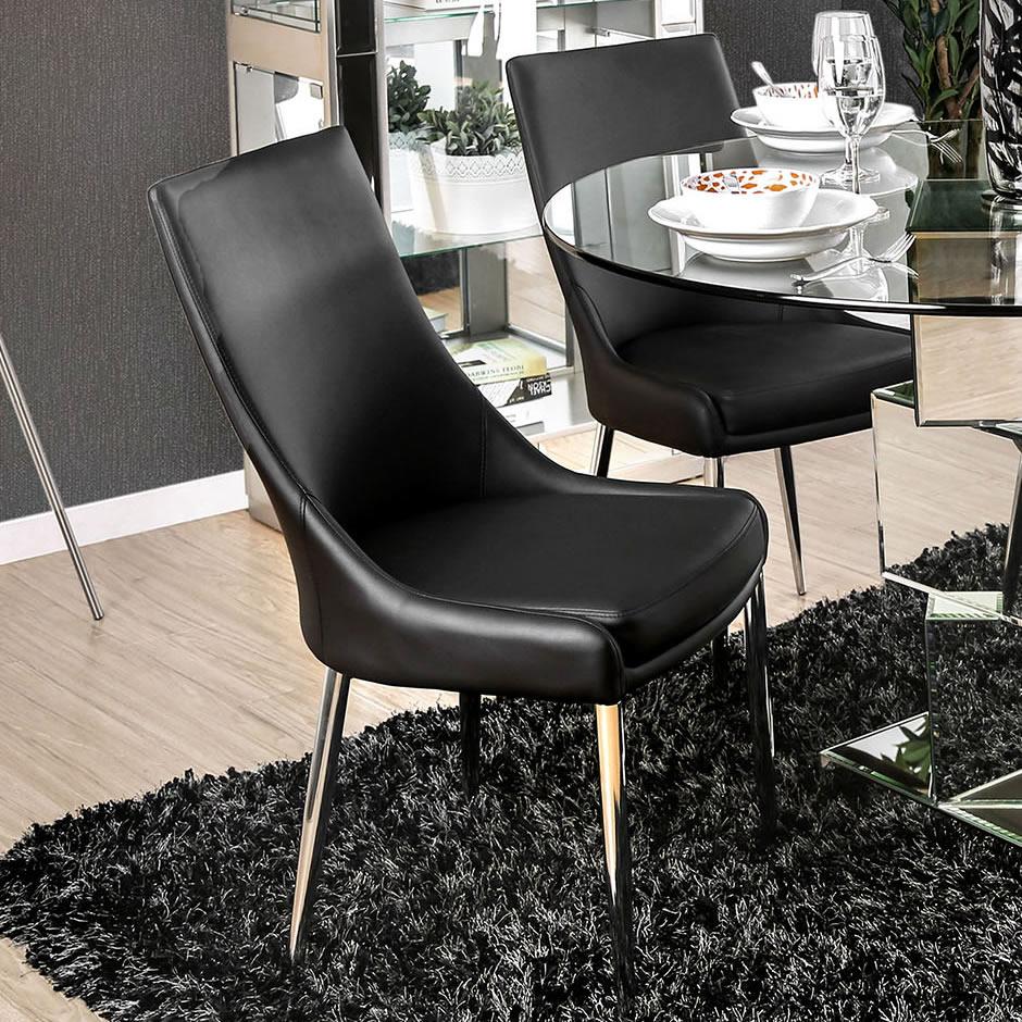  Furniture of America Izzy CM3384BK-SC-2PK Side Chair IMAGE 1