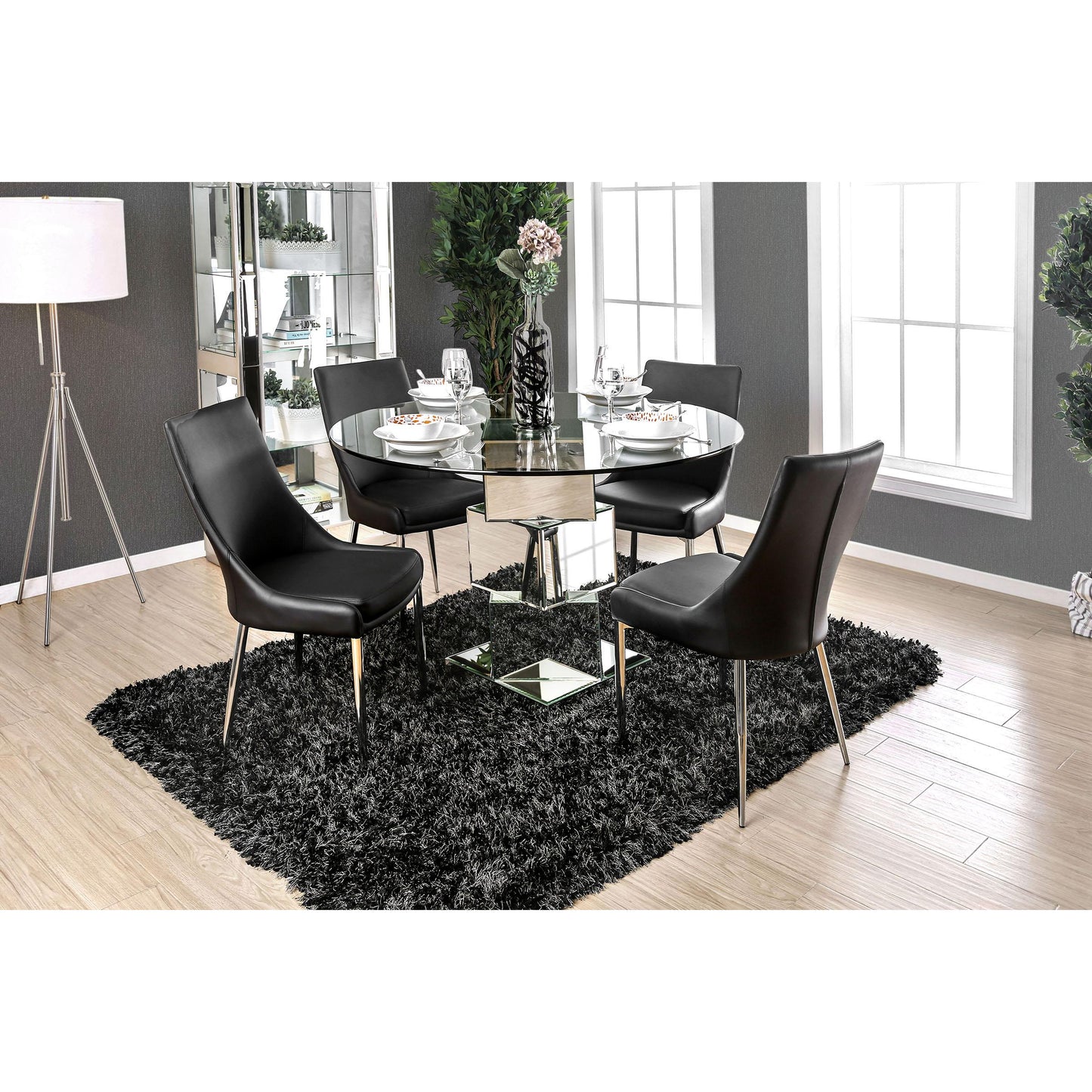  Furniture of America Izzy CM3384BK-SC-2PK Side Chair IMAGE 2