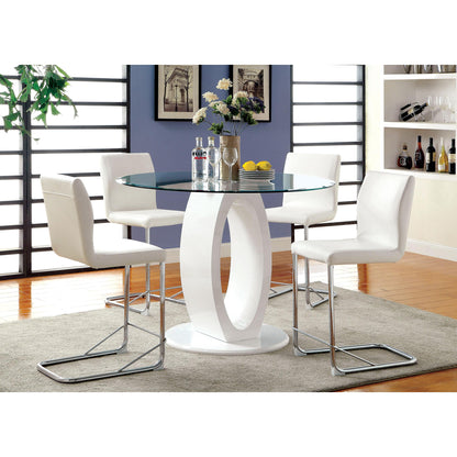 Furniture of America Lodia CM3825WH-RPT Round Counter Height Table IMAGE 3