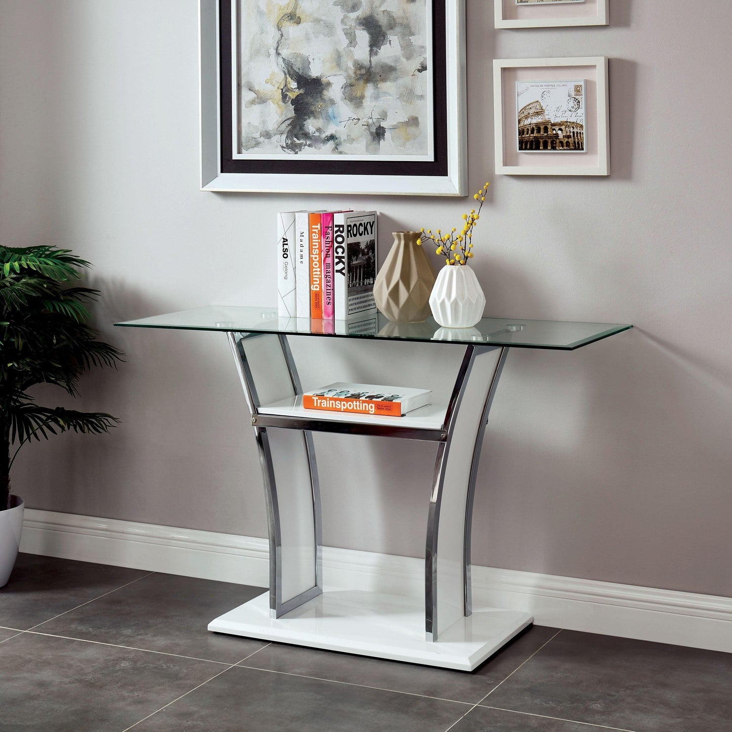  Furniture of America Staten Sofa Table CM4372WH-S-PK IMAGE 3