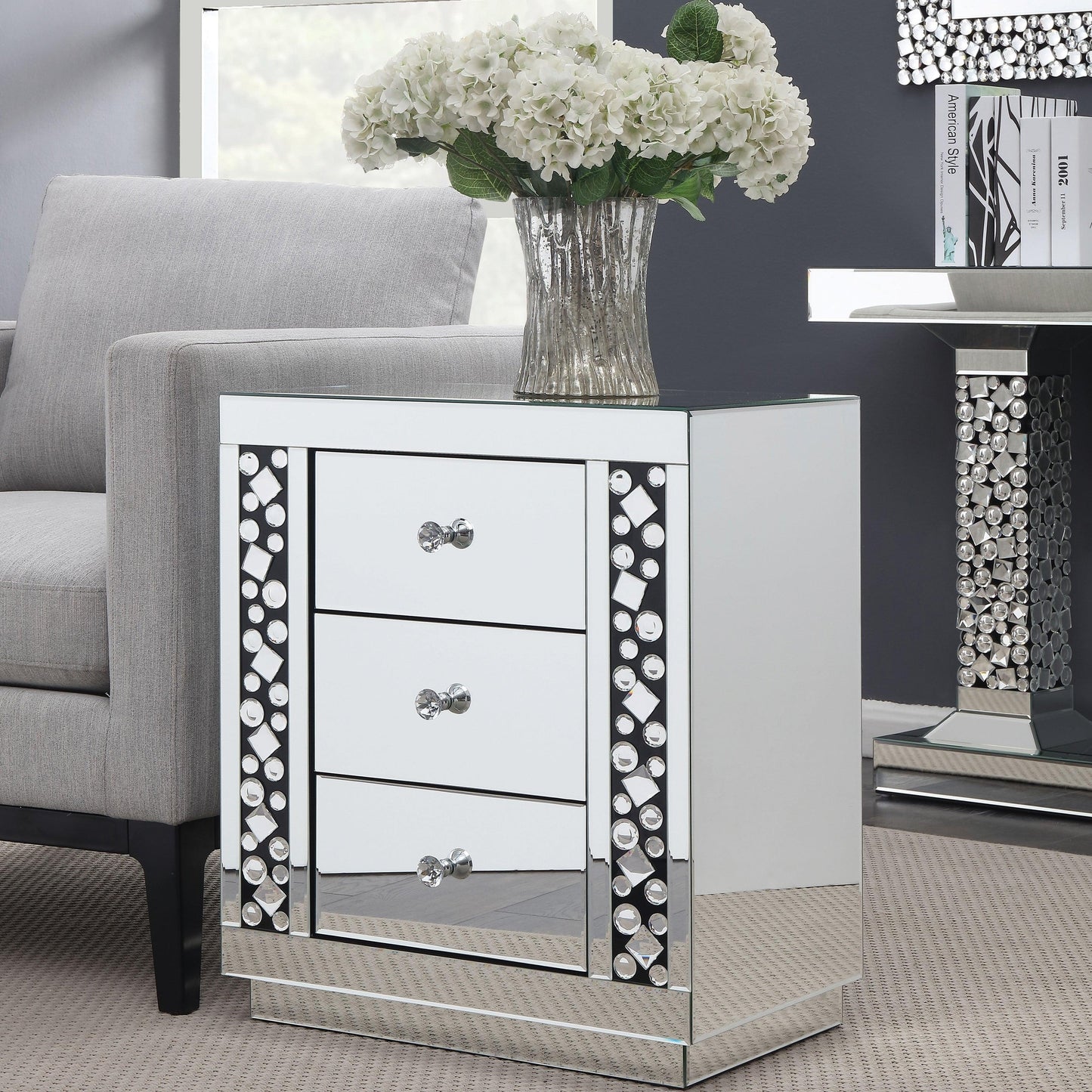  Furniture of America Neirin Chairside Table CM536ST-3DR IMAGE 2