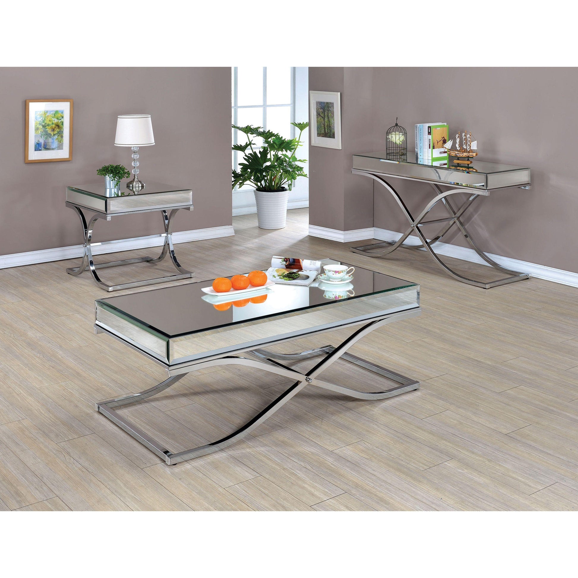  Furniture of America Sundance Sofa Table CM4230CRM-S IMAGE 5