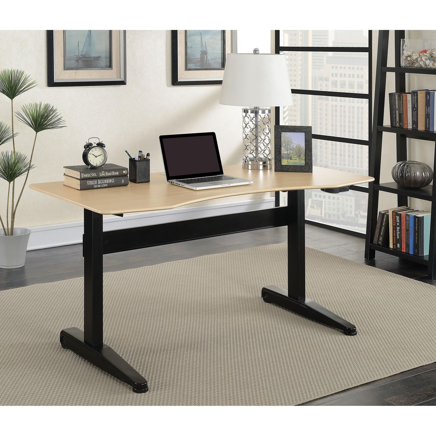  Furniture of America Office Desks Desks CM-DK6092L-BK-TABLE IMAGE 1