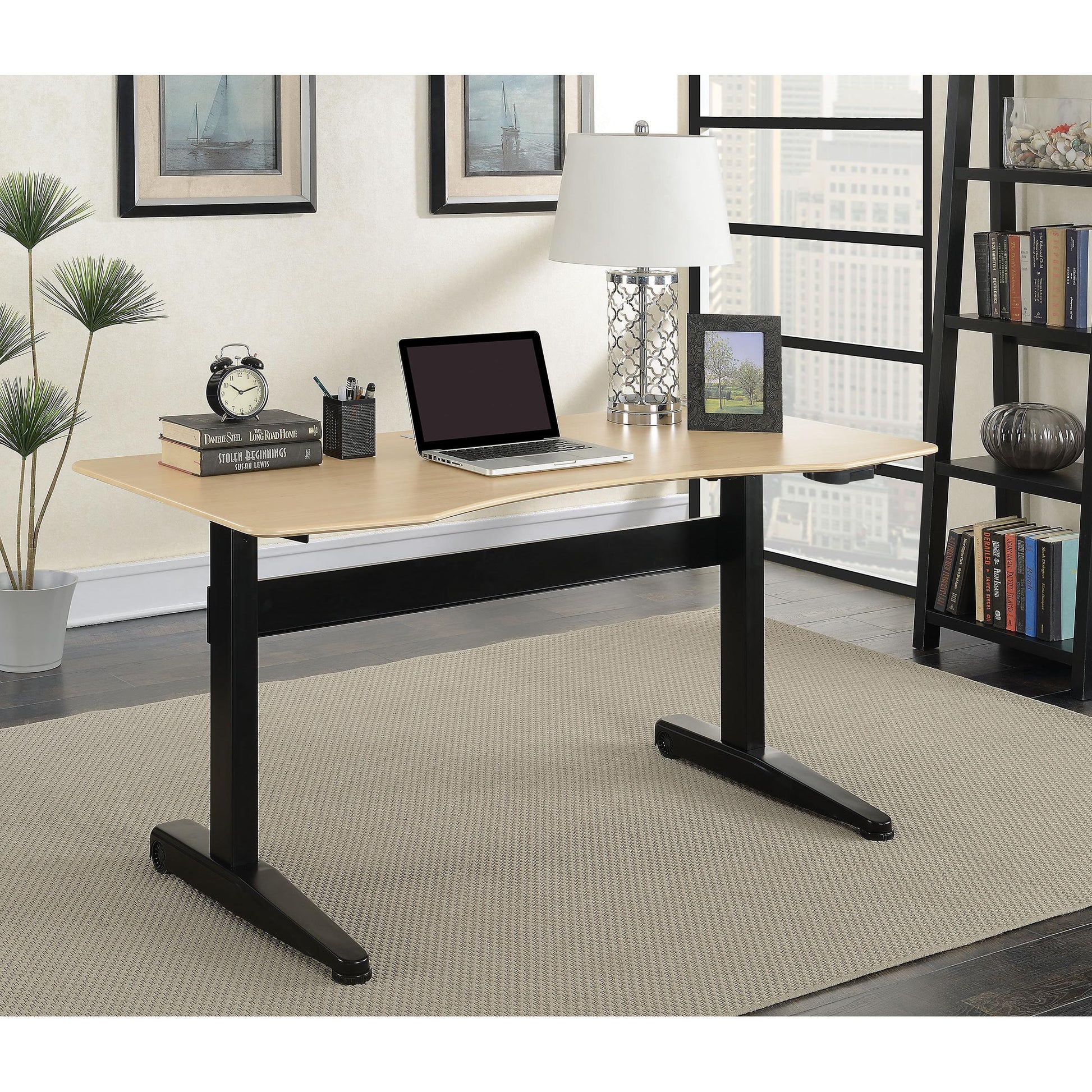  Furniture of America Office Desks Desks CM-DK6092L-BK-TABLE IMAGE 1