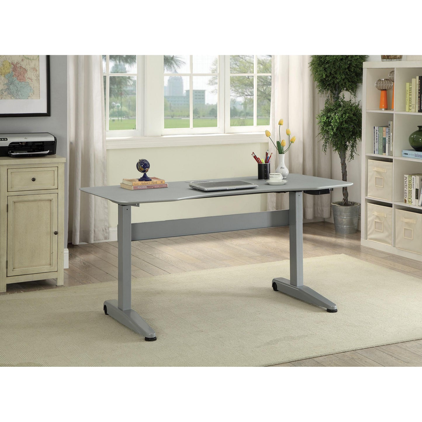  Furniture of America Office Desks Desks CM-DK6092L-GY-TABLE IMAGE 3