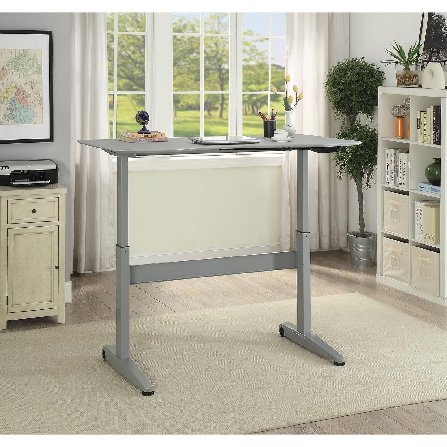  Furniture of America Office Desks Desks CM-DK6092L-GY-TABLE IMAGE 4