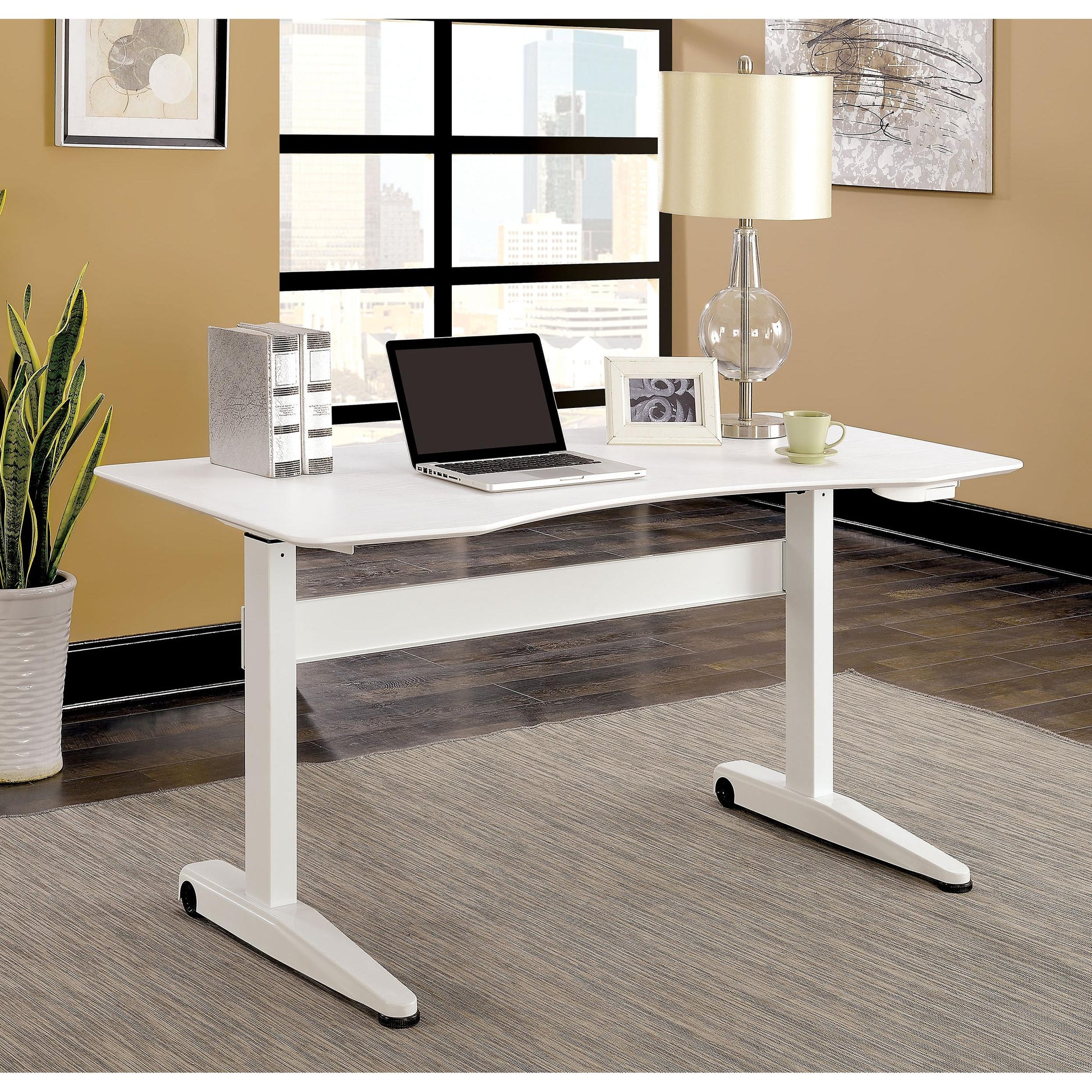  Furniture of America Office Desks Desks CM-DK6092L-WH-TABLE IMAGE 1