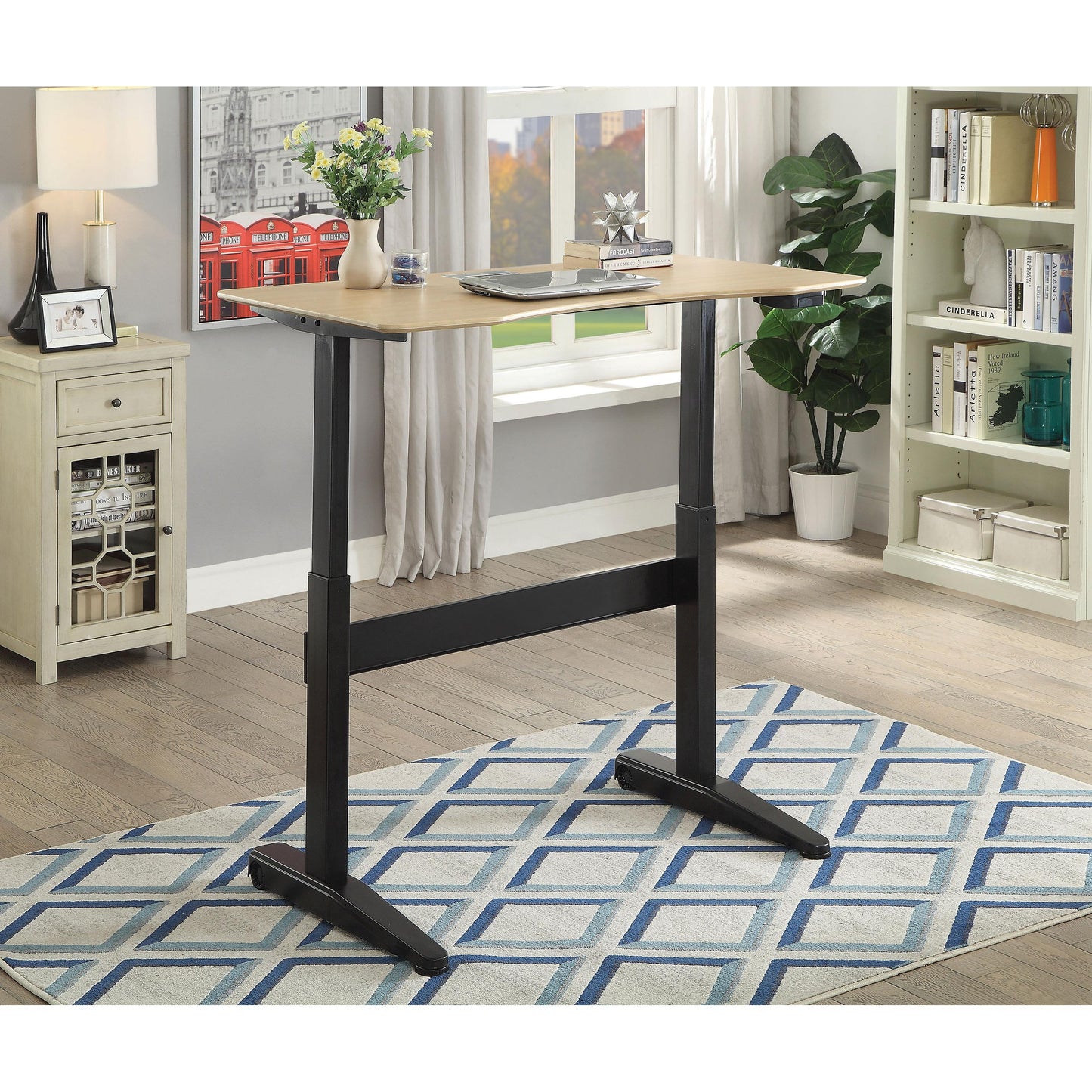  Furniture of America Office Desks Desks CM-DK6092S-BK-TABLE IMAGE 4