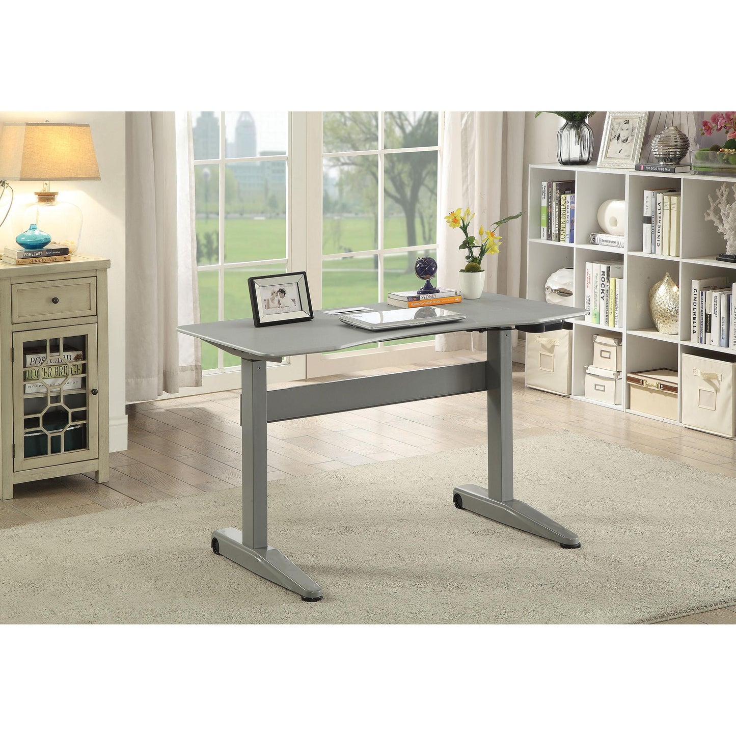  Furniture of America Office Desks Desks CM-DK6092S-GY-TABLE IMAGE 3