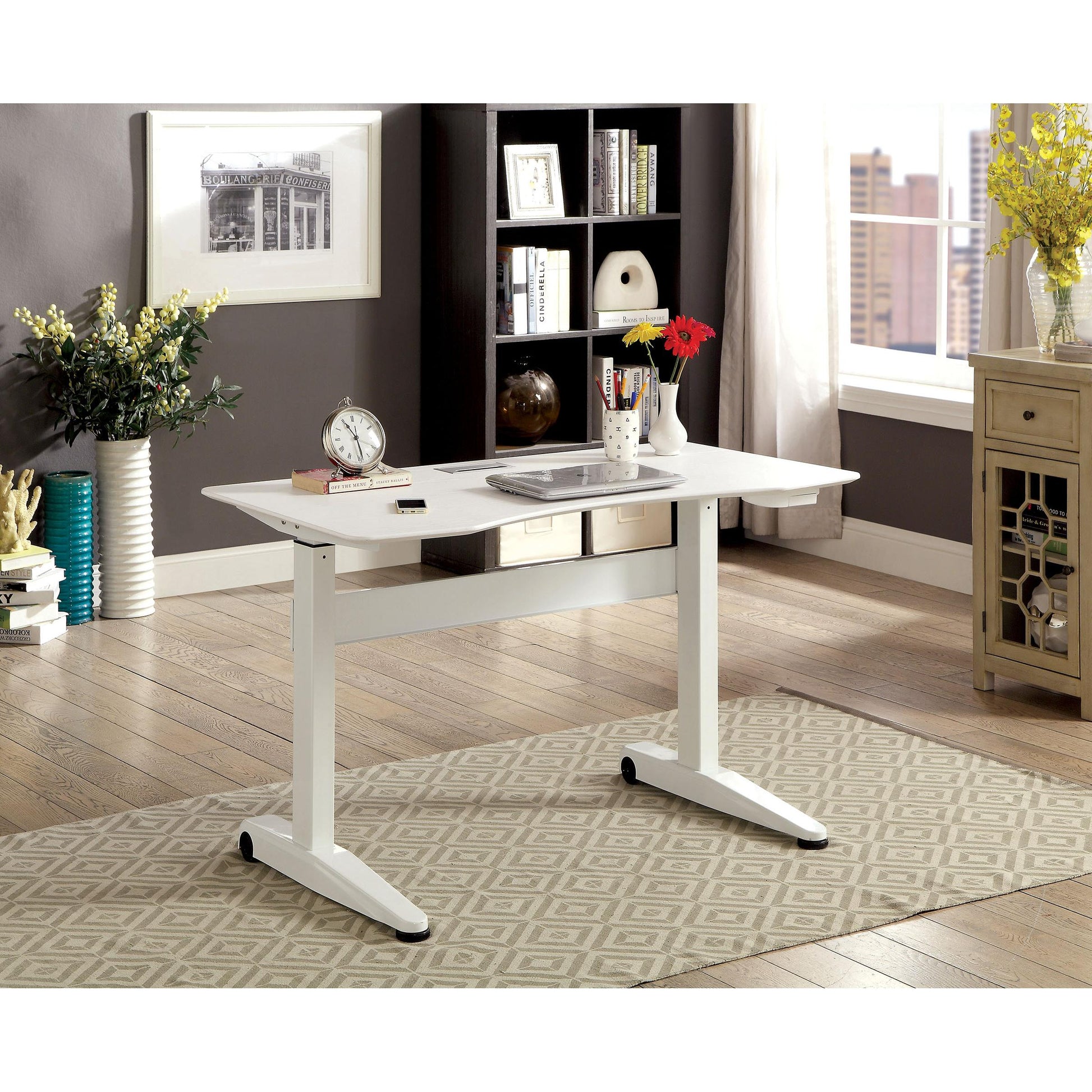  Furniture of America Office Desks Desks CM-DK6092S-WH-TABLE IMAGE 3