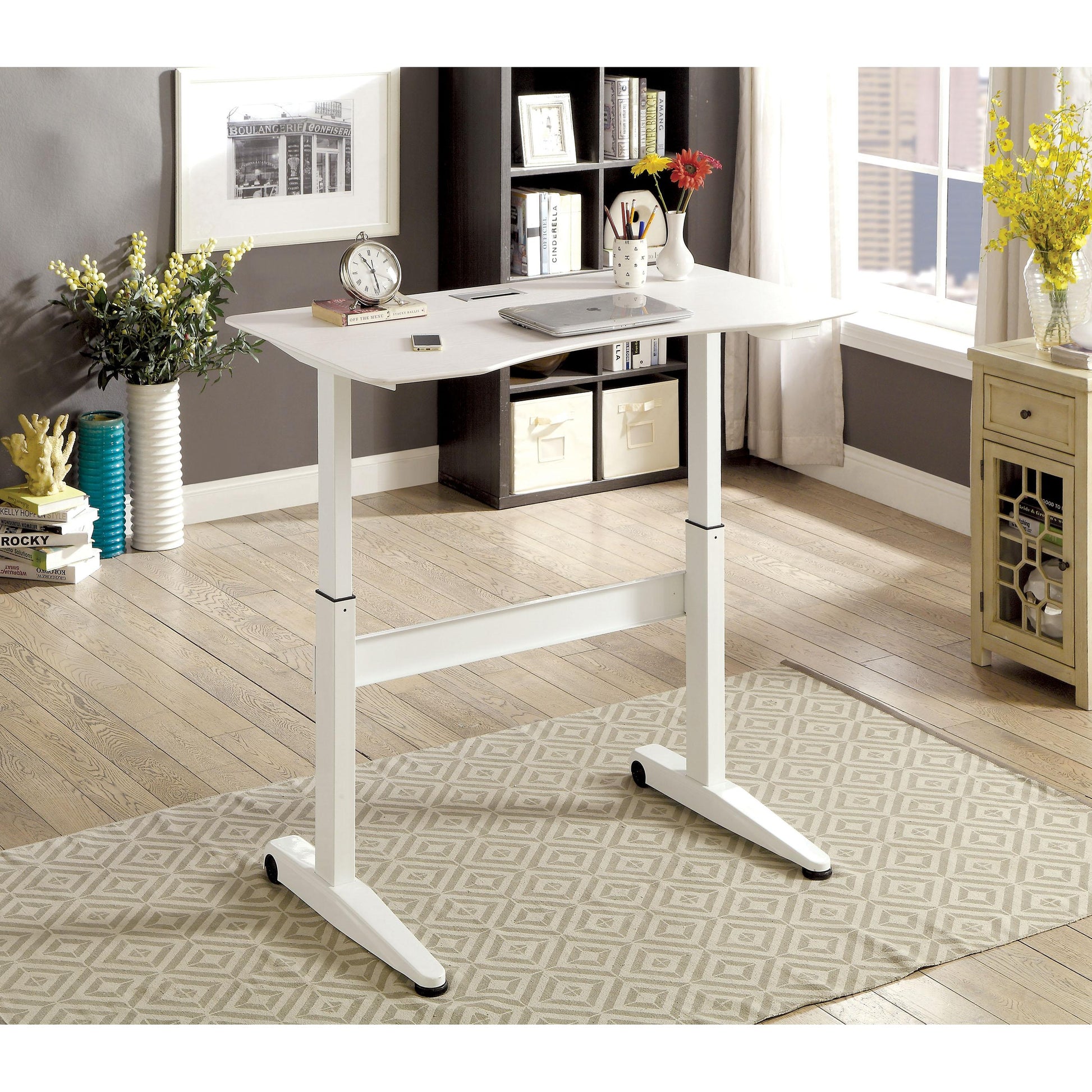  Furniture of America Office Desks Desks CM-DK6092S-WH-TABLE IMAGE 4